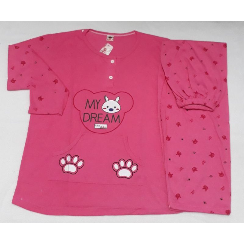 Baju Tidur Dewasa Lengan Panjang CPP XXL Piyama Dewasa murah-FANTA DREAM