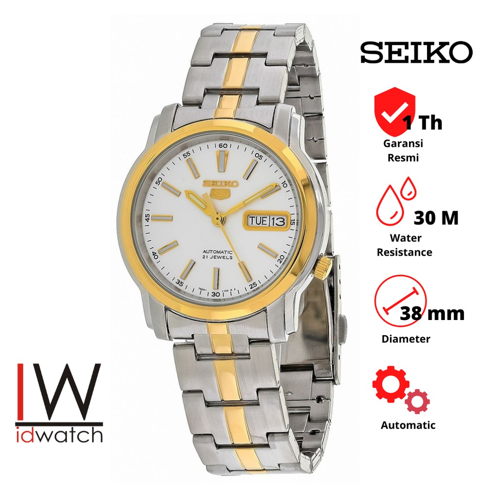 Seiko 5 SNKL84K1 Automatic Jam Tangan Pria Original SNKL84 Wanita Cewek Cowok Unisex Stainless