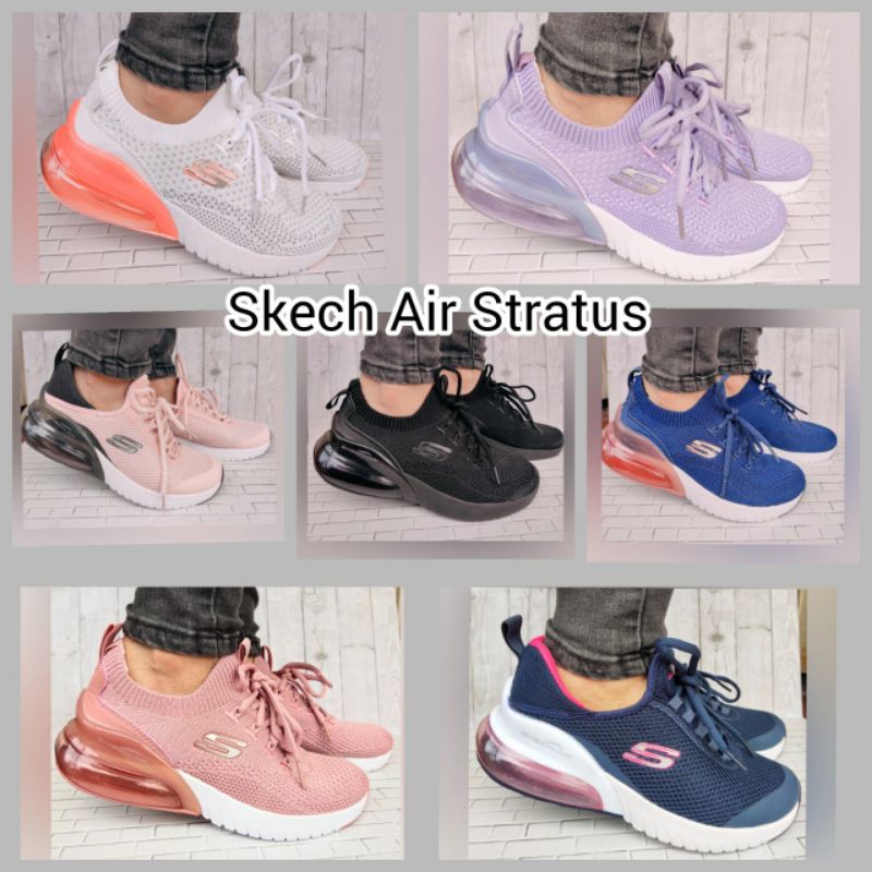 SKECHERS / Skechers wanita AIR STRATUS WOMAN + LENGKAP BOX SKECHERS