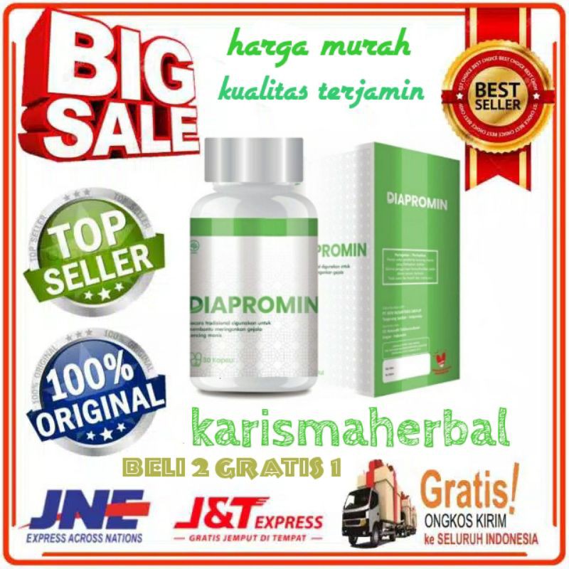 Diapromin diabetes ampuh - obat diapromin asli 100% original suplemen gula darah kencing manis BPOM