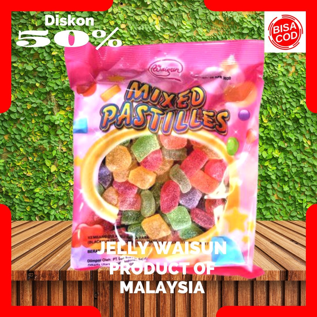 Jual JELLY MALAYSIA 1KG WAISUN MIXED PASTILLES JELY ANEKA RASA BUAH