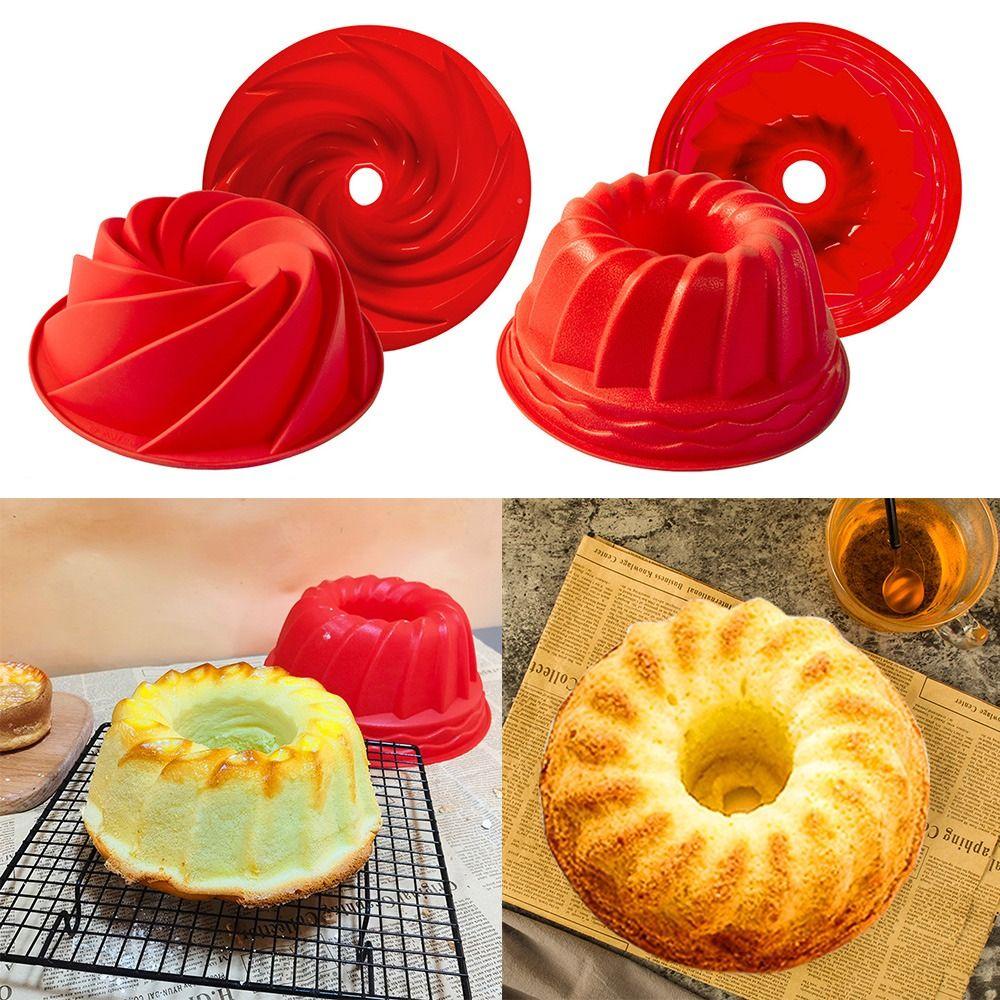 Top 3D Bulat Cyclone Spiral DIY Craft Sabun Cetakan Jelly Dome Mousse Moulds