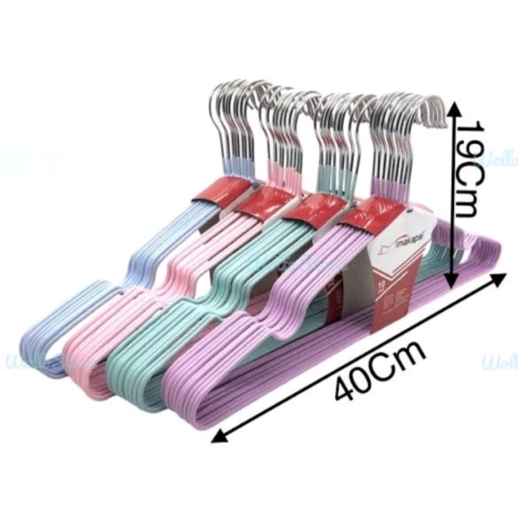 10pcs Gantungan Baju stainless / Hanger Besi / Gantungan baju besi