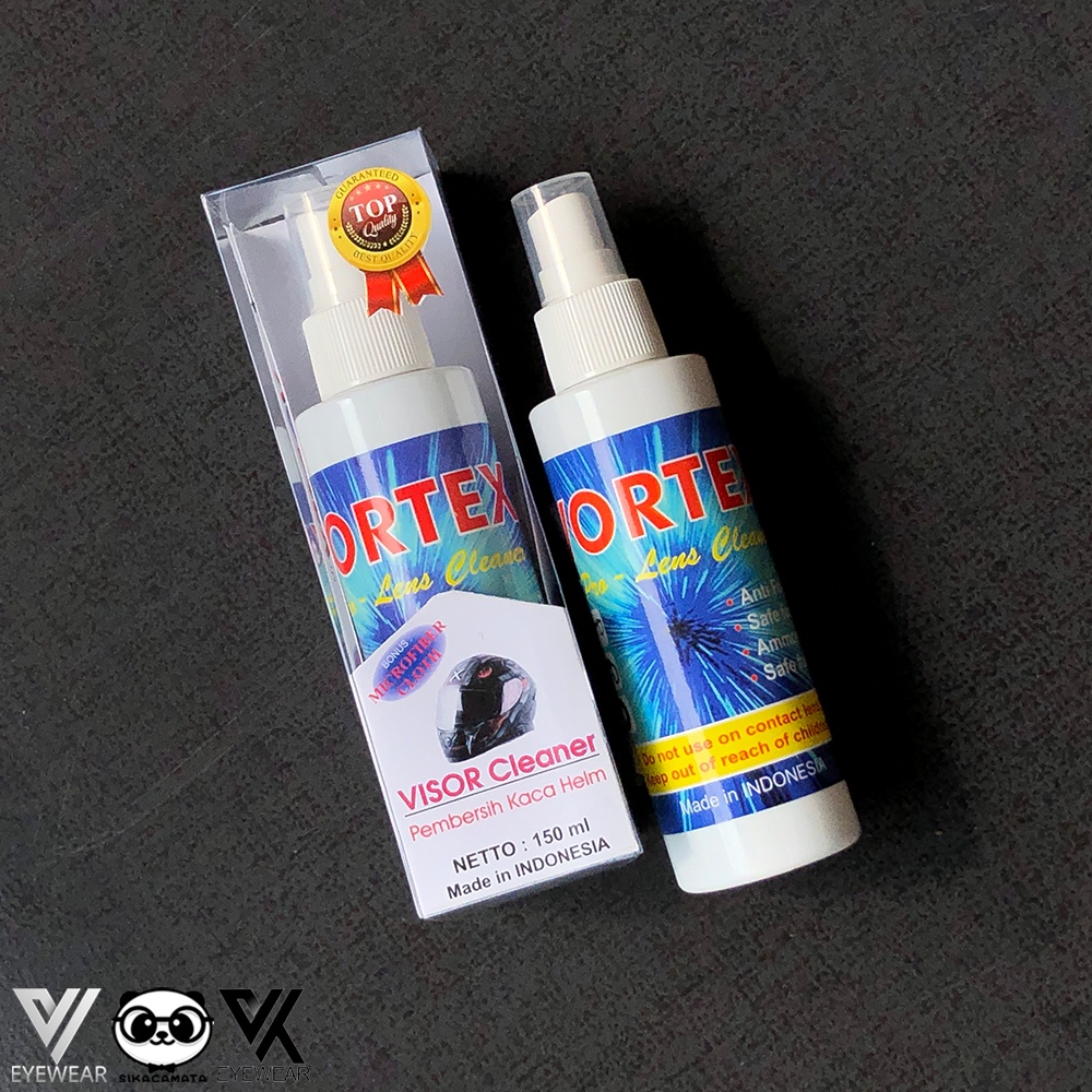 [TERMURAH] Vortex Spray PEMBERSIH KACA HELM premium 150ml (Cairan Pembersih Kaca helm, Lensa Kacamata, Kamera, Laptop &amp; HP) USA Formula