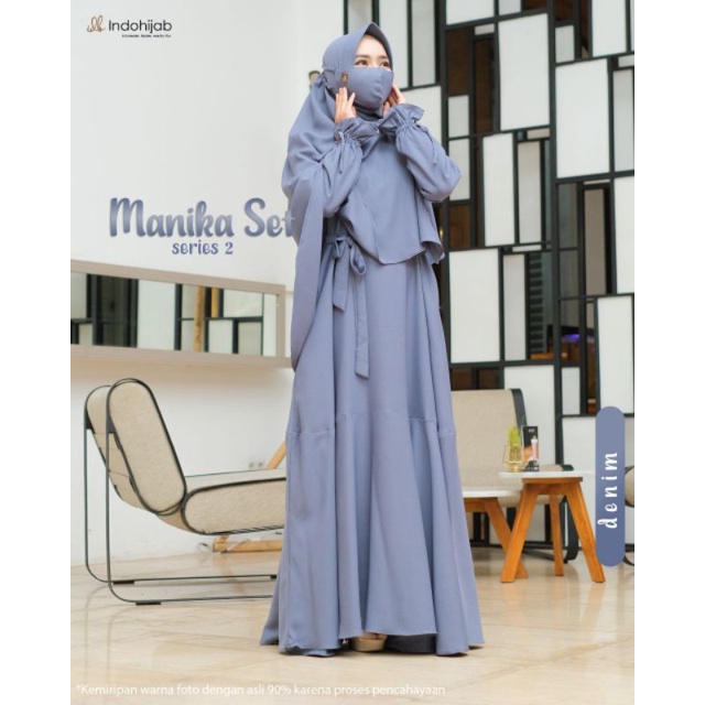 GAMIS WANITA MANICA SET SERIES 2 BRAND INDOHIJAB GAMIS WANITA KECE HARGA RAMAH