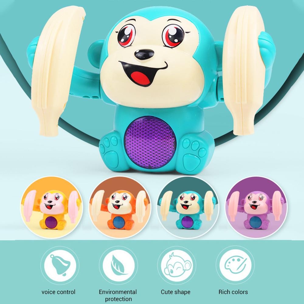 Mainan Boneka Monyet Pisang Induksi Aktivasi Suara Elektrik Untuk Bayi / Anak