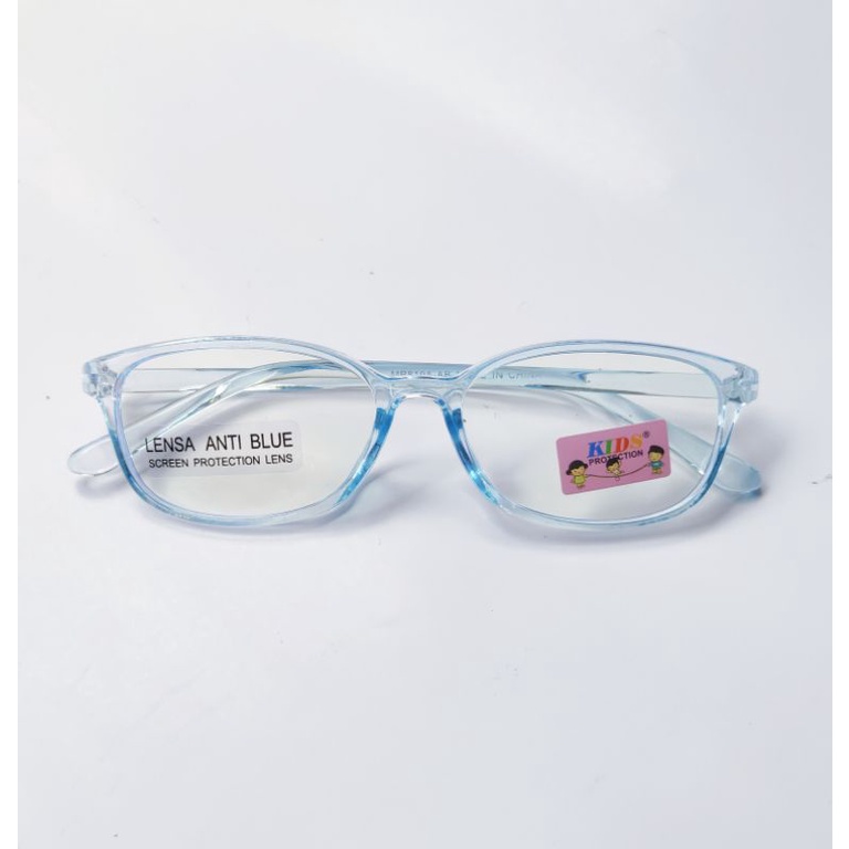 Kacamata Anak Anti Radiasi Frame Bening-Biru