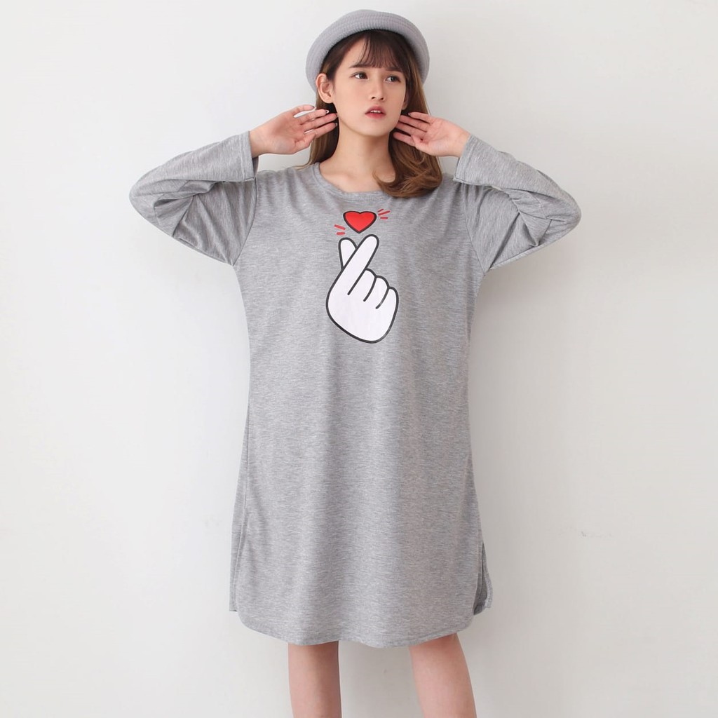 Tunik Babyterry Saranghae | Lengan Panjang | ukuran XXL