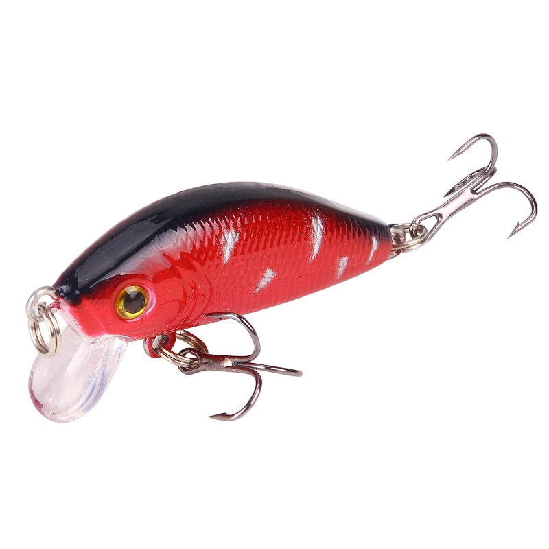 Umpan Pancing Ikan 5cm 4.2g Sinking Minnow 3D 35 Warna Bahan Plastik Dengan 2 Kail Umpan Casting