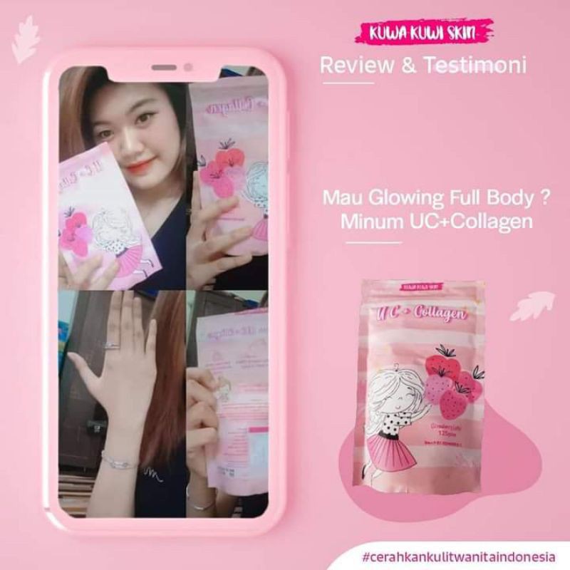 UC+ PLUS COLLAGEN, SUSU PEMUTIH BADAN, KUWA KIWI SKIN, PENGHILANG JERAWAT, ORIGINAL 100%, BPOM & COD