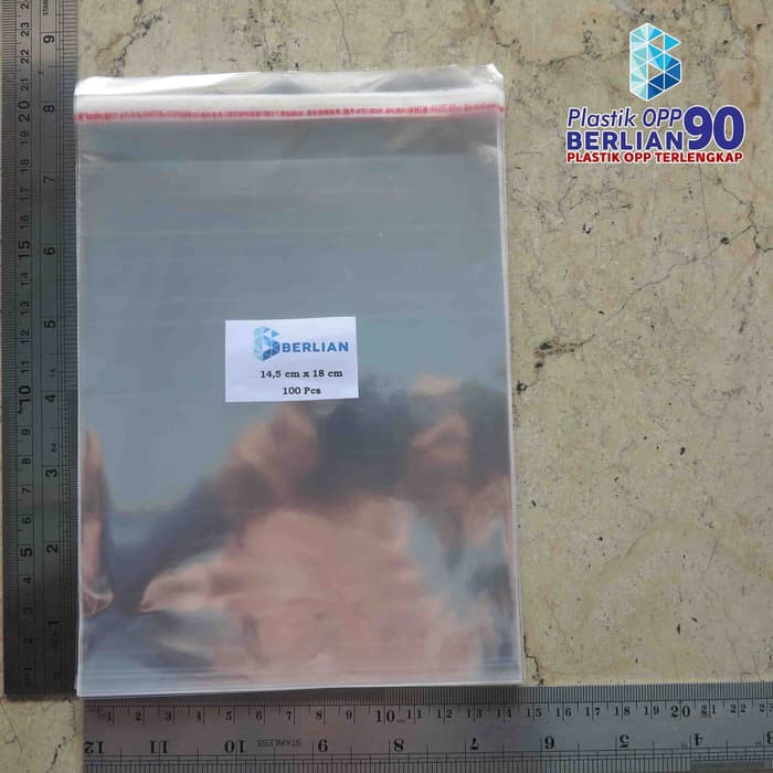 

14X18 CM PLASTIK OPP (SEAL/LEM) TEBAL 18 MIC ASLI / PLASTIK KEMASAN
