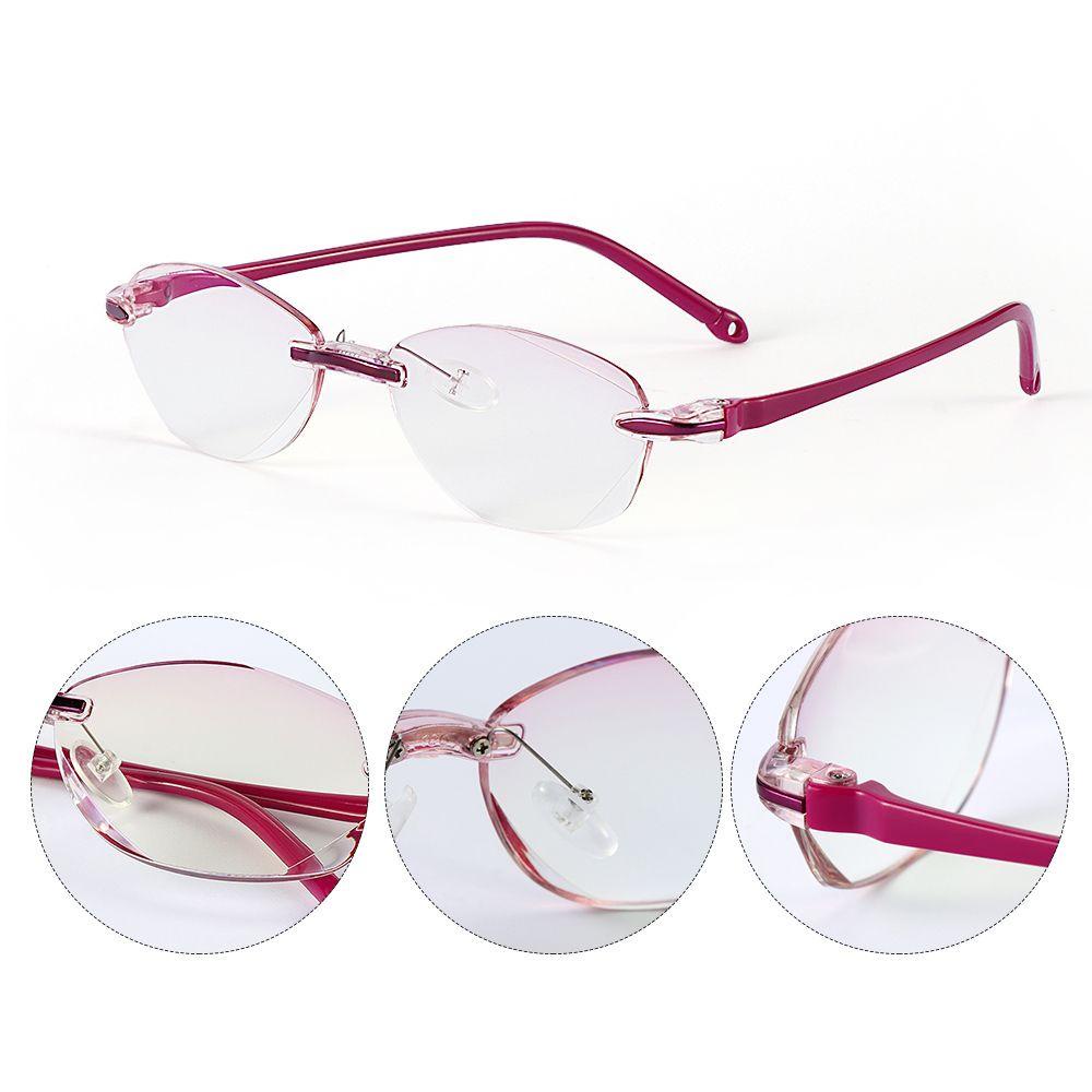 R-flower Unisex Kacamata Baca Perawatan Kesehatan Fashion Anti-Blu-Ray Lensa Bening Anti-Letih Presbyopia Eyeglasses