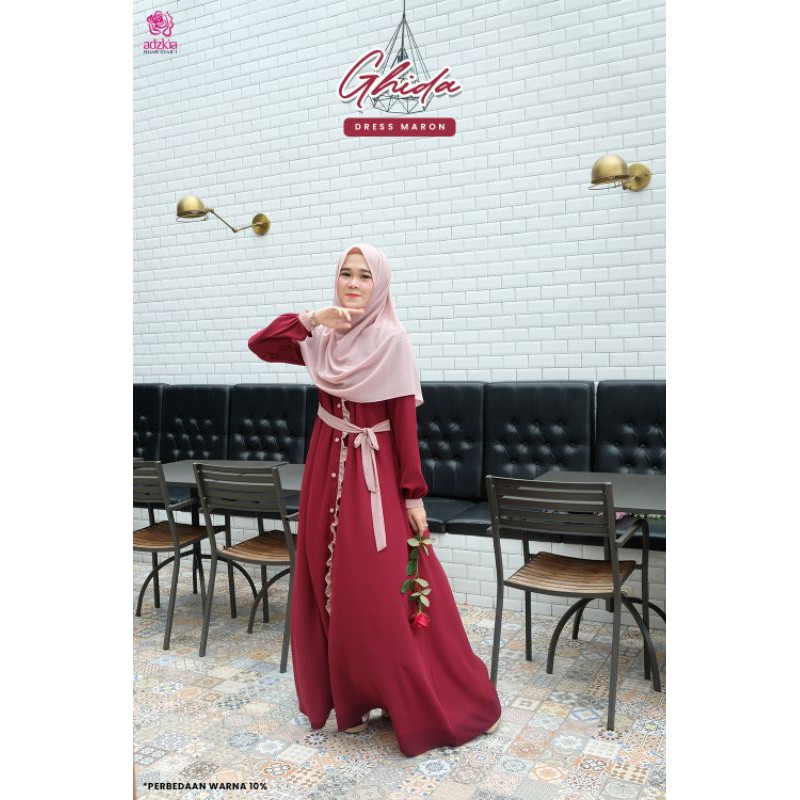 GHIDA DRESS MARON By ADZKIA HIJAB