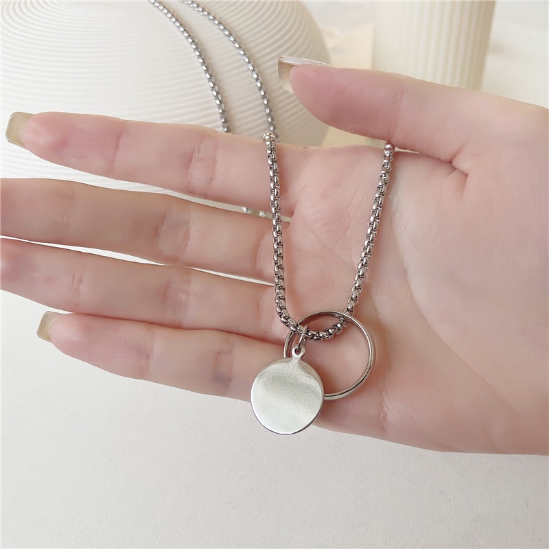 Ring new cool style hip-hop couple sweater chain with jewelry necklace 210807