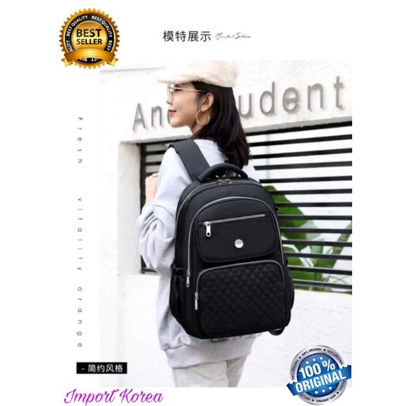 Original Tas Ransel Wanita Chibao Laptop JUMBO 15 Inch Anti Air Import KOREA Terbaru