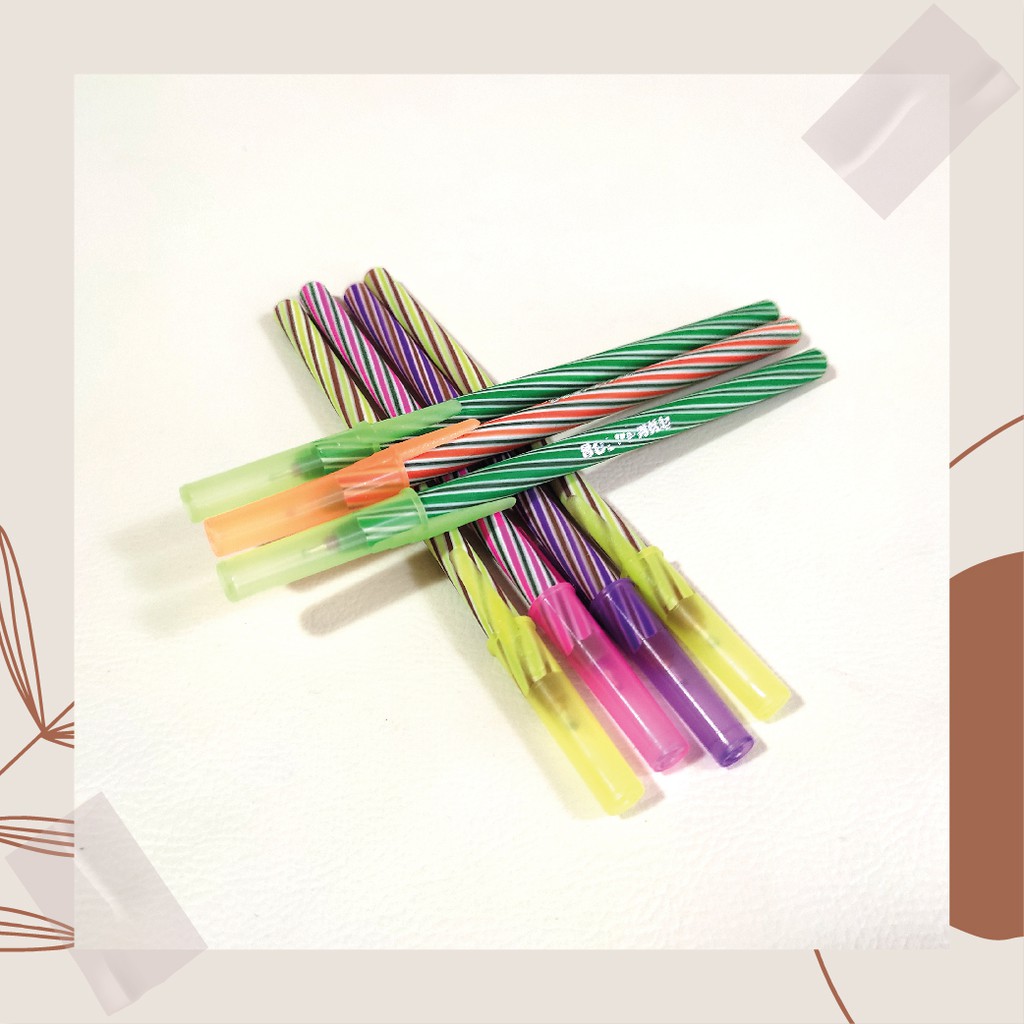 

Ball point/Pulpen/ bolpenku desain lilin spiral, bolpen warna warni