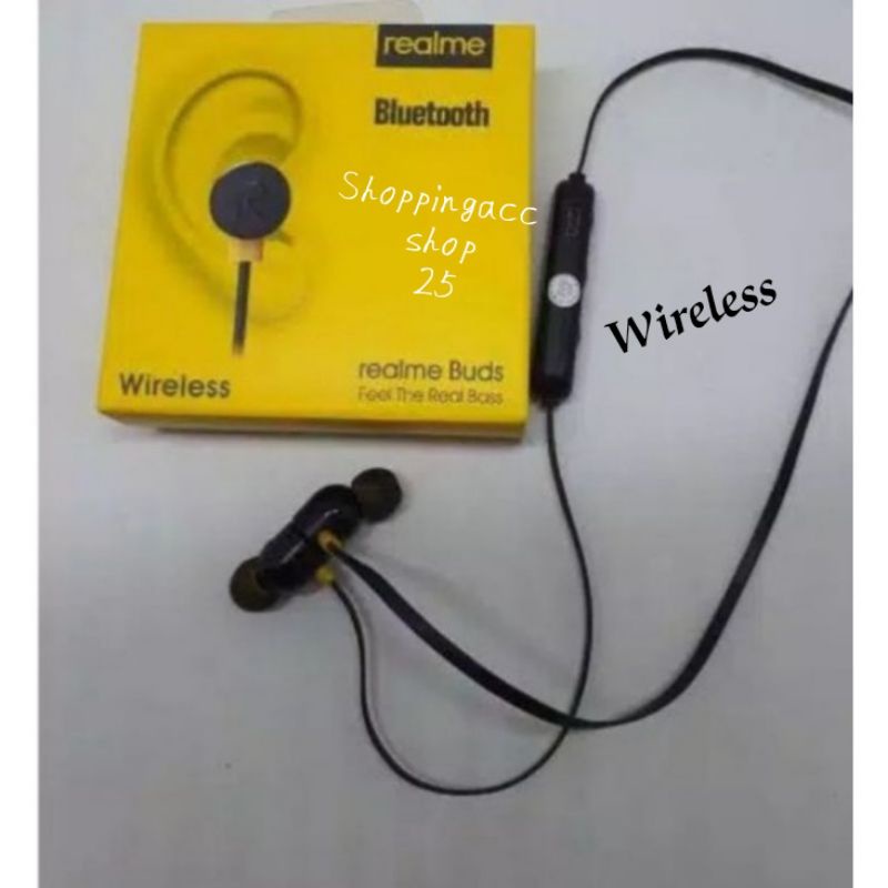 Headset Earphone Hf Realme RMA101 Bluetooth Wireless Magnet