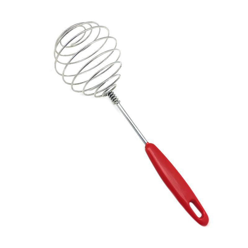 Kocokan Telur / Whisk Gagang Merah Stainless Steel