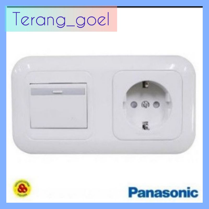 Saklar Engkel + Stop Kontak CP Tanam Panasonic / Stop Kontak CP Tanam + Saklar Tunggal  Panasonic