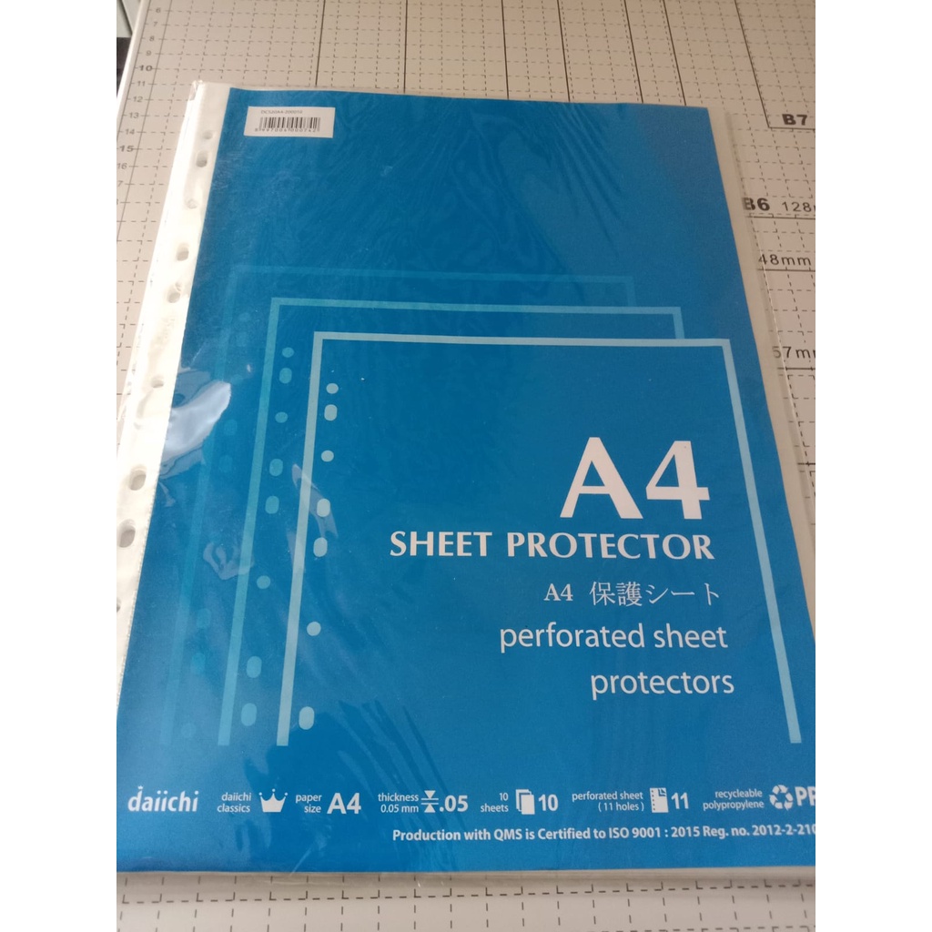 

DAIICHI PP Pocket/ Sheet Protector Plastik Ukuran A4 / F4 1 pack isi 10