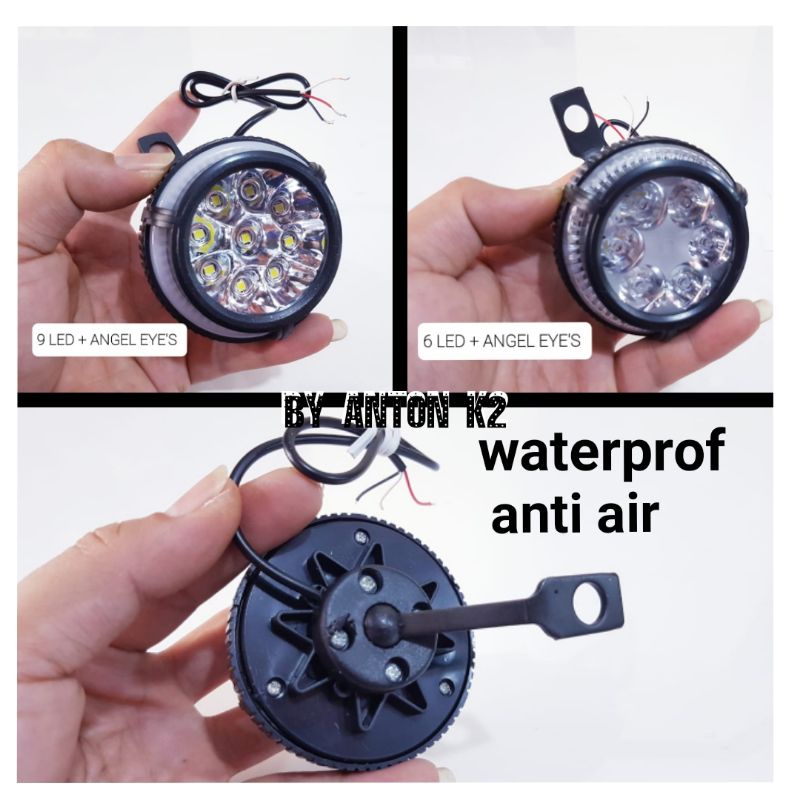 LAMPU TEMBAK SOROT LED WATERPROF/ANTI AIR/LAMPU VARIASI JEPIT SPION TANGKAI SPION MOTOR UNIVERSAL
