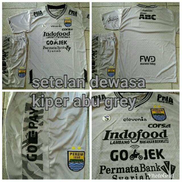 Setelan Dewasa Persib Bandung Gk Kiper Abu Grey 2018