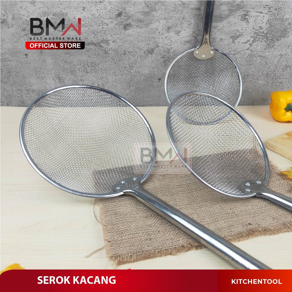 Saringan  jaring Stainles steel / Serok Tirisan Masakan Kerupuk Stainless Steel Tahan Panas