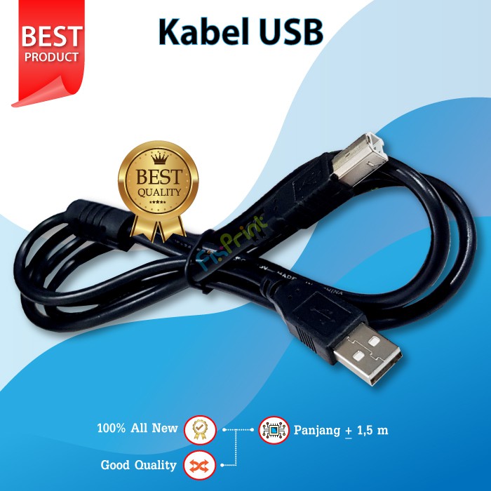 Kabel USB 2.0 Type A Male to B Male Printer Epson Canon ip2770 HP 2135 Brother non Original Ori