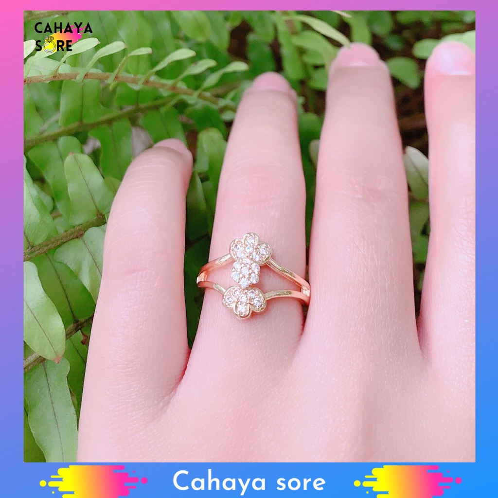 Cincin Xuping Gold Cincin Dewasa Model Permata Satu CD06