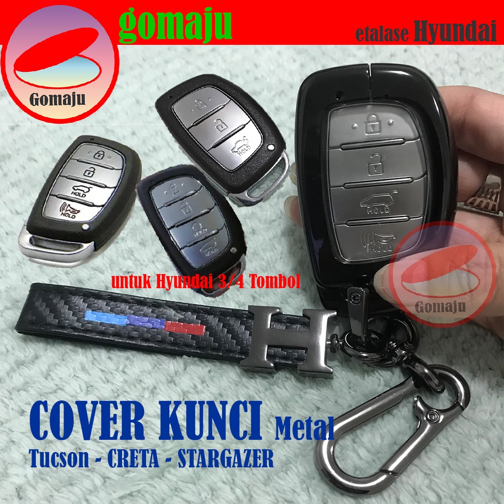 Sarung Kunci TUCSON Cover Carbon Metal KUNCI HYUNDAI CRETA STARGAZER