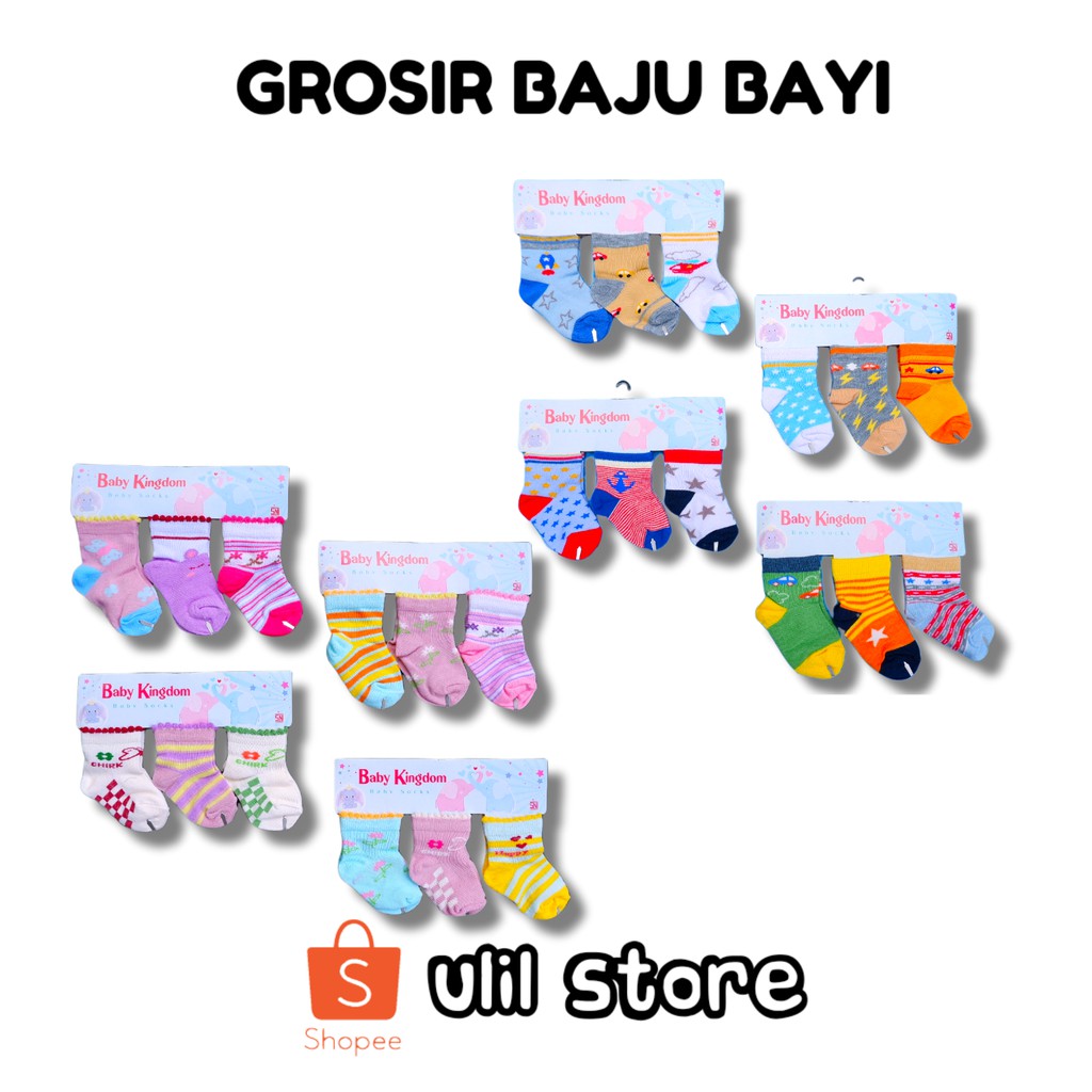 Kaos Kaki Bayi isi 3 Pasang Baby Kingdom SNI