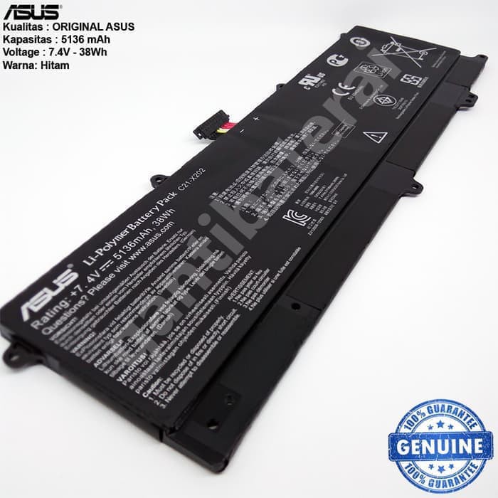 Original Baterai Asus VivoBook X201 X201E S200E C21-X202 F201 F201E