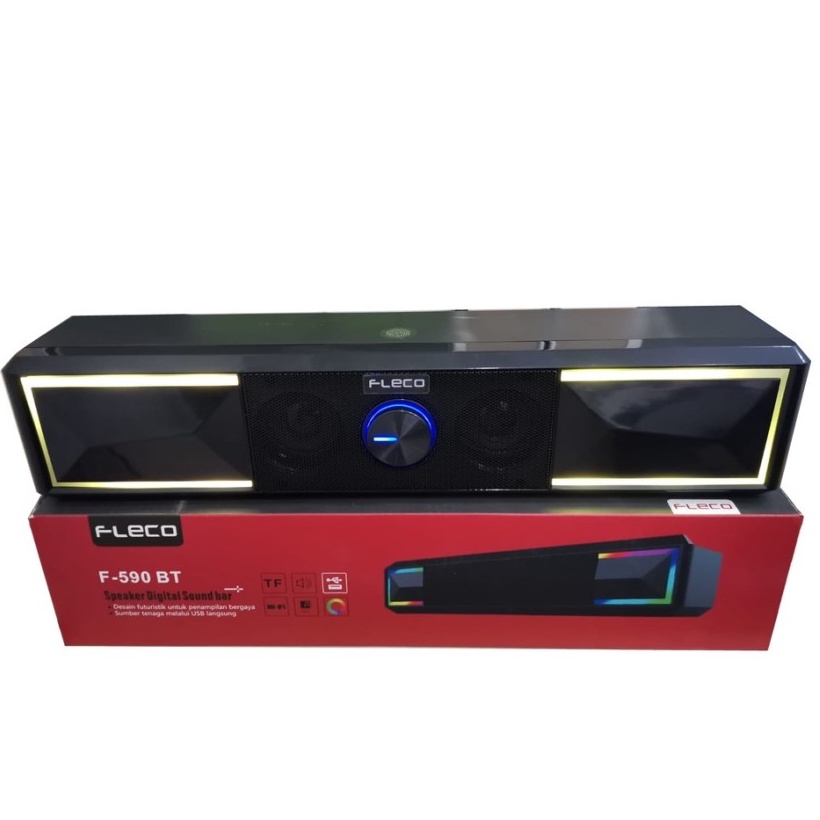 COD SPEAKER BLUETOOTH X-BASS FLECO F-590BT / SPEAKER DIGITAL SOUND BAR FLECO F-590BT / SPEAKER KOMPUTER/HP/LAPTOP FLECO F-590BT