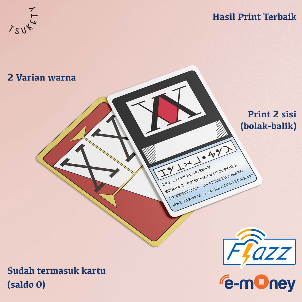 Hunter X Hunter License Card E-money Flazz Emoney - e money