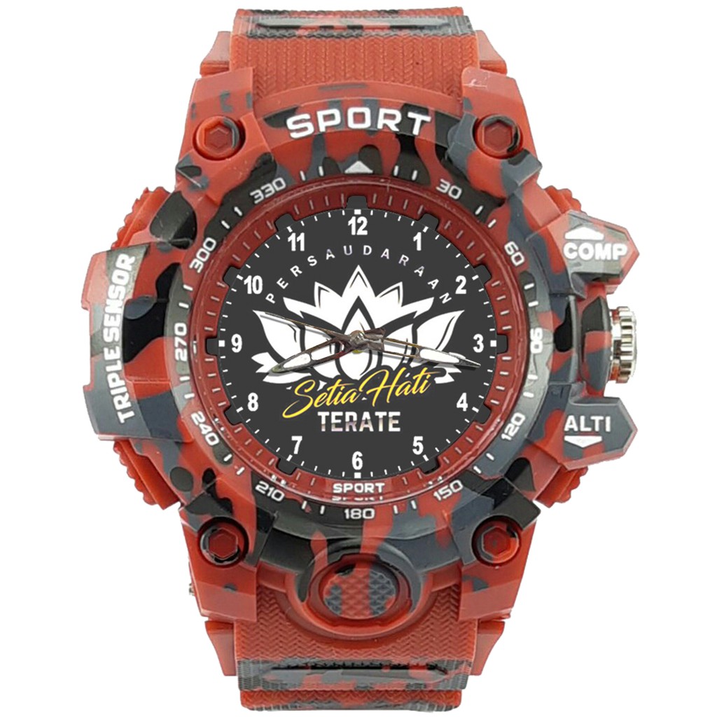 {Istimewa} Jam Tangan PERSAUDARAAN SETIA HATI TERATE - SH 14 Merah Army Water Resistant
