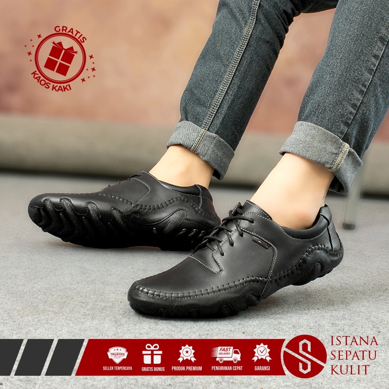 Sepatu Pria Kantor Undangan Formal Resmi Gereja Pesta Cowok Remaja Dewasa Ukuran 38-44 Laki Laki Ker