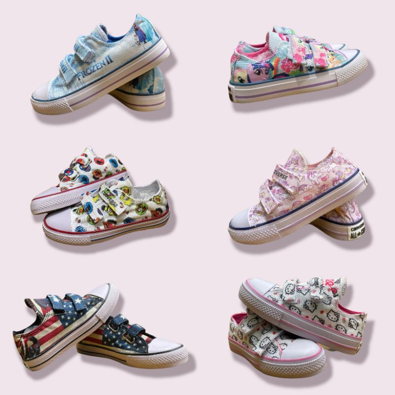 Converse motif karakter anak balita laki perempuan sneaker sepatu murah anak anak import quality