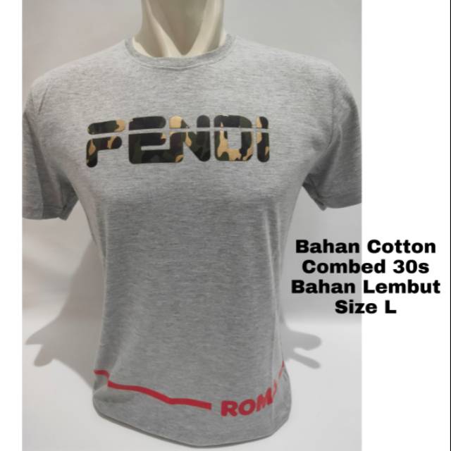 Kaos Pria Cowok Fendi / Kaos Fendi Cotton Combed 30s