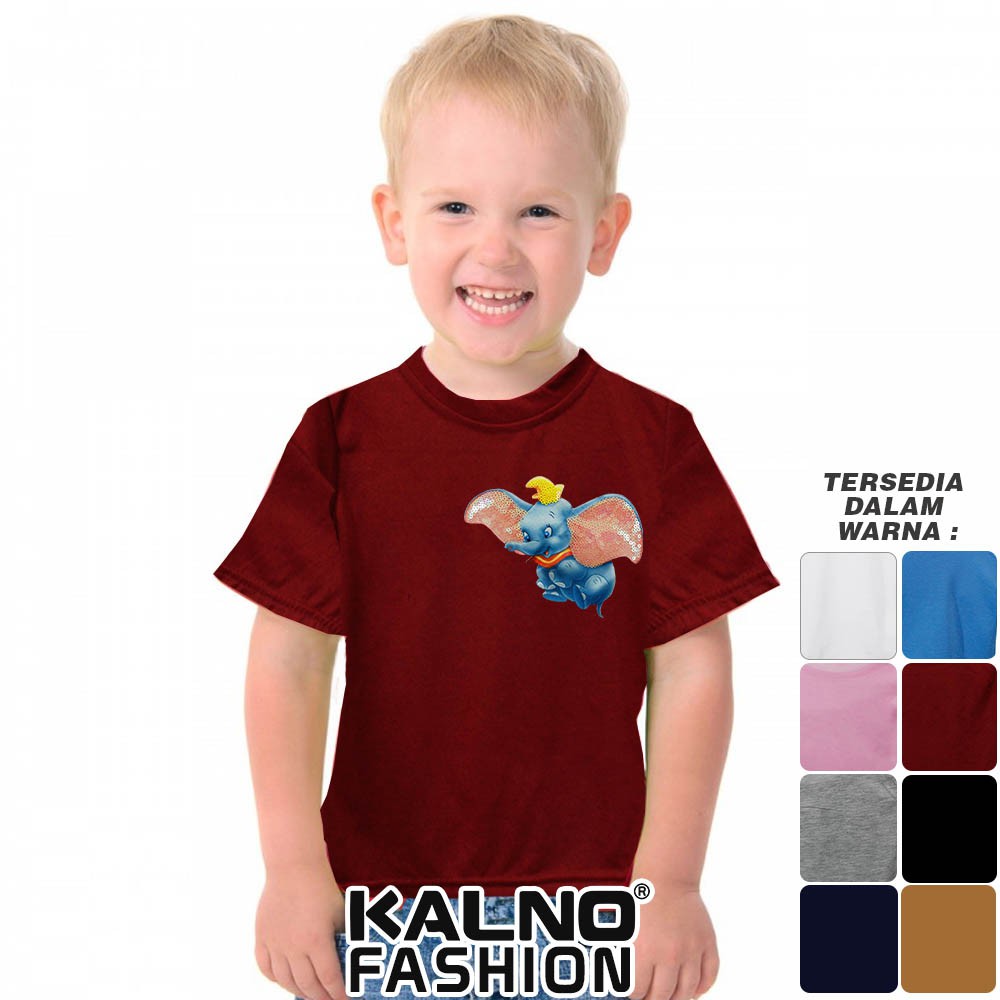 baju anak gambar gajah umur 1 - 7 tahun, baju anak karakter