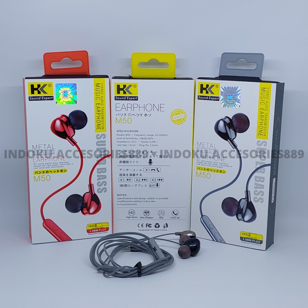 HK Earphone M-50 Original Handsfree Stereo Headset M50