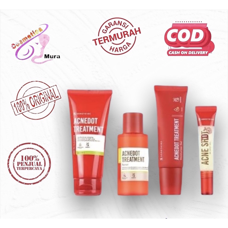 Somethinc Acnedot Series Acnedot Treatment Low pH Cleanser | Toner | Moisturizer | Acne Shot AC Spot Gel - somethinc acne series