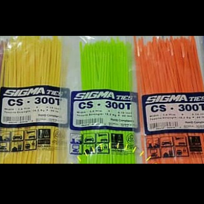 

Kabel Ties / Kabel Tis 30cm x 3.6mm CS - 300T / CS-300T Sigma Warna