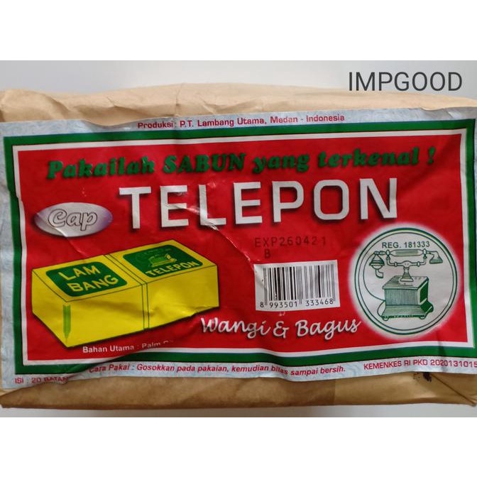 SABUN TELEPON BATANGAN ISI 20