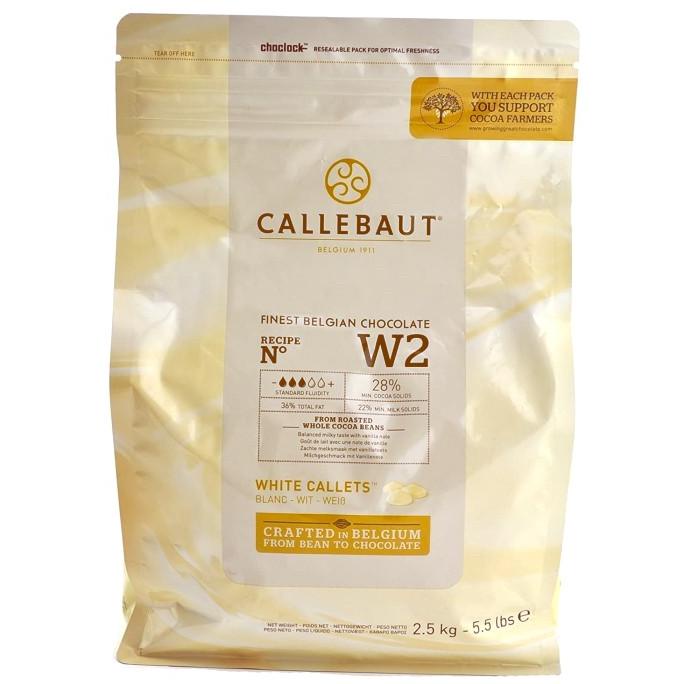 

callebaut white chocolate couverture 28 coklat W2NV 250 gr TERLARIS TERPERCAYA ORIGINAL