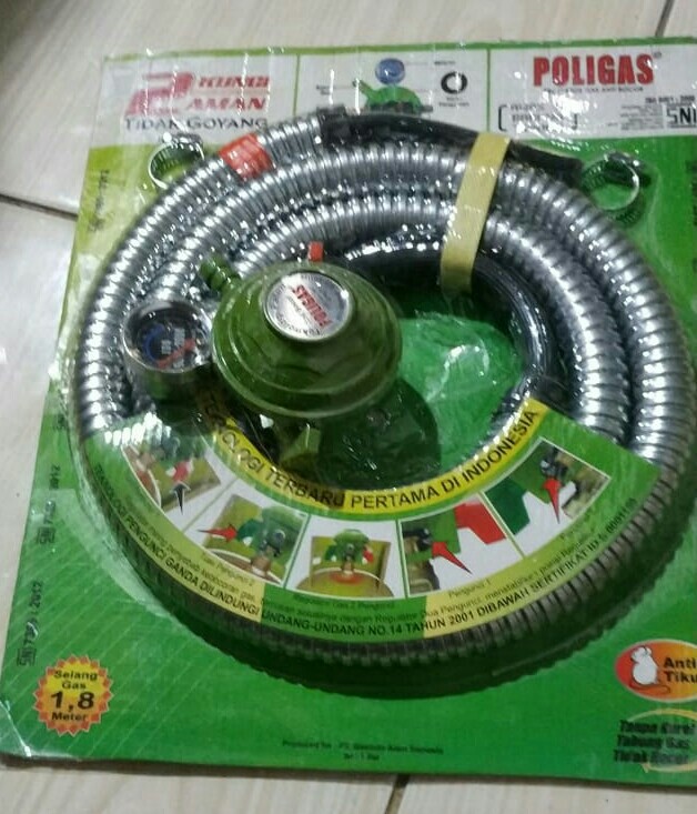Selang Gas Anti Tikus Dan Anti Bocor 2 Kunci Poligas