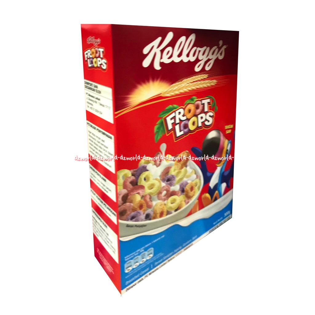 Kellogg's Froot Loops 300gr Sereal Rasa Buah Lemon Orange Cereal Simba Kellogs Frootloop Warna Warni