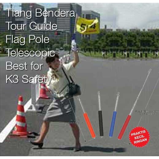 AnekaTool Tiang Bendera Tour Guide Stainless Steel  Size Large