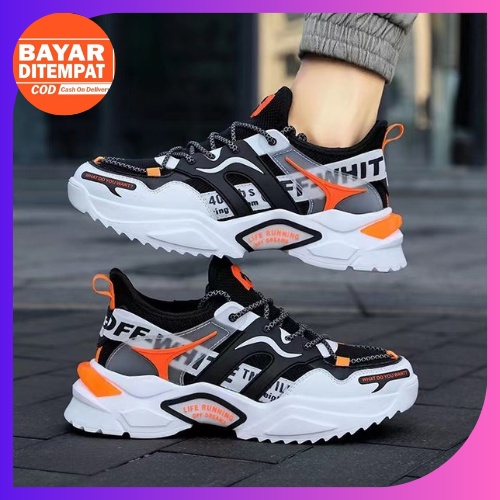 KZT-SP01 Sepatu Sneakers Sport Pria Running Olahraga Casual Travelling Import Keren Warna Terang Stabilo