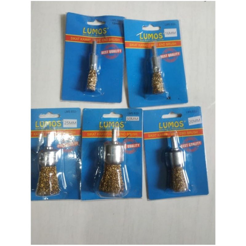 Mata bor sikat kawat 30mm lumos Wire End Brush