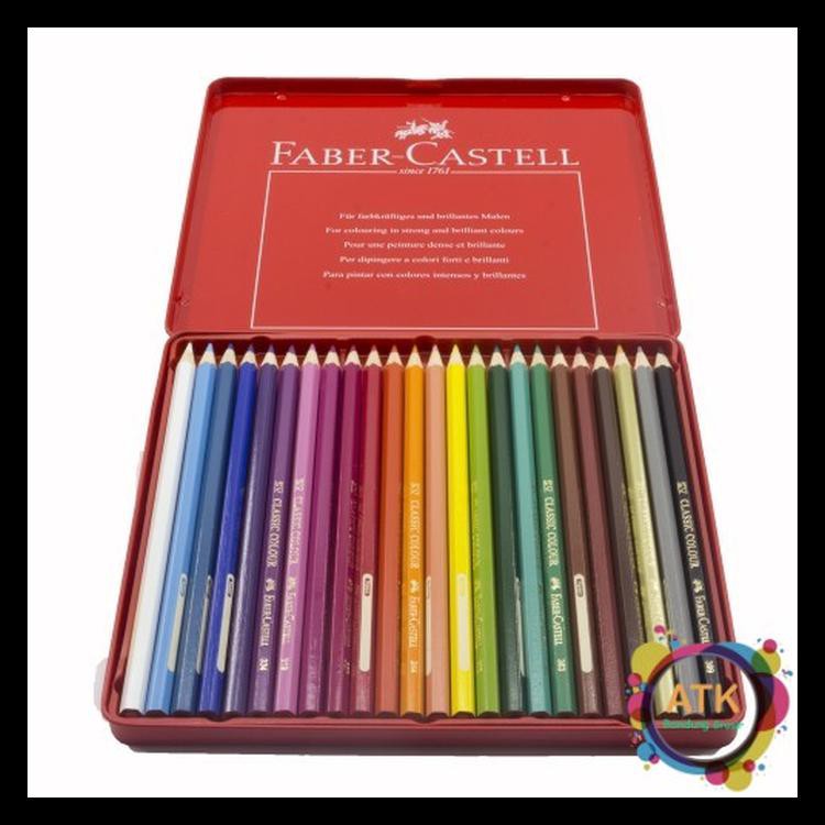 

Pensil Warna Faber Castell 24 Classic Tin Case / Kemasan Kaleng Kotak Terlaris